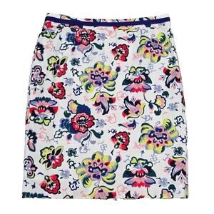 Boden Floral Print Pencil Flower Skirt Women’s 10 R multicolor A004108